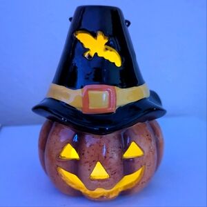 Halloween Pumpkin Candle Holder